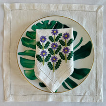 Load image into Gallery viewer, Purple Floral Napkin