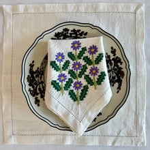 Load image into Gallery viewer, Purple Floral Napkin