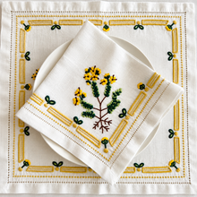 Load image into Gallery viewer, Yellow Floral Linen Placemat | GiGi Grimstad