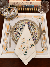 Load image into Gallery viewer, Beige Blossom Linen Napkin & Placemat Set | GiGi Grimstad