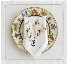 Load image into Gallery viewer, Beige Blossom Embroidered Linen Napkins | GiGi Grimstad
