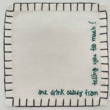 Load image into Gallery viewer, One Drink Away From... Cocktail Napkins (Set of 6)