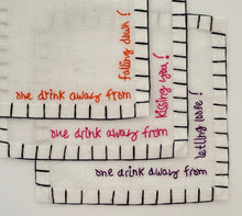 Load image into Gallery viewer, One Drink Away From... Cocktail Napkins (Set of 6)