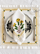 Load image into Gallery viewer, Yellow Floral Linen Placemat | GiGi Grimstad
