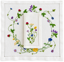 Load image into Gallery viewer, Spring Circle Floral Linen Placemat | GiGi Grimstad
