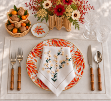 Load image into Gallery viewer, Beige Blossom Linen Napkin &amp; Placemat Set | GiGi Grimstad
