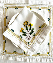 Load image into Gallery viewer, Yellow Floral Napkin &amp; Placemat Set – ON BACKORDER

