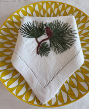 Load image into Gallery viewer, Fir &amp; Pinecone Napkin
