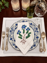 Load image into Gallery viewer, Blue Floral Linen Napkin | GiGi Grimstad
