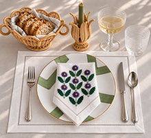 Load image into Gallery viewer, Purple Floral Linen Napkin | GiGi Grimstad
