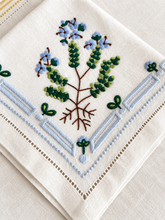 Load image into Gallery viewer, Blue Floral Napkin &amp; Placemat Set
