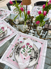 Load image into Gallery viewer, Pink Floral Linen Placemat | GiGi Grimstad
