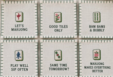 Load image into Gallery viewer, Mahjong cocktail napkins set of six — full group image
